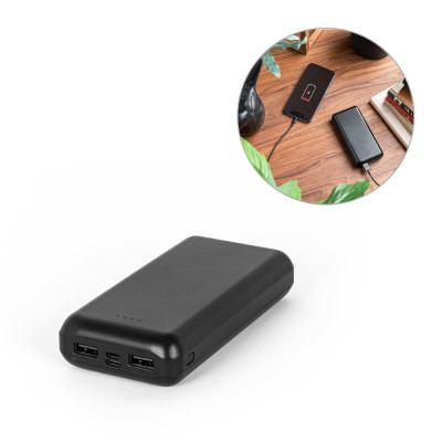 LEAKEY 20. Power bank 20'000 mAh in recycled ABS (100 rABS)